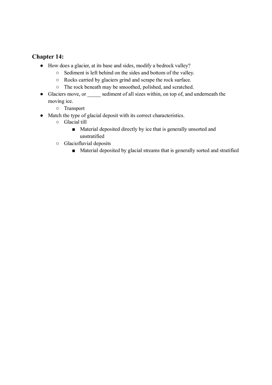 Geology Quiz Answers Chapter 14 - Page 1