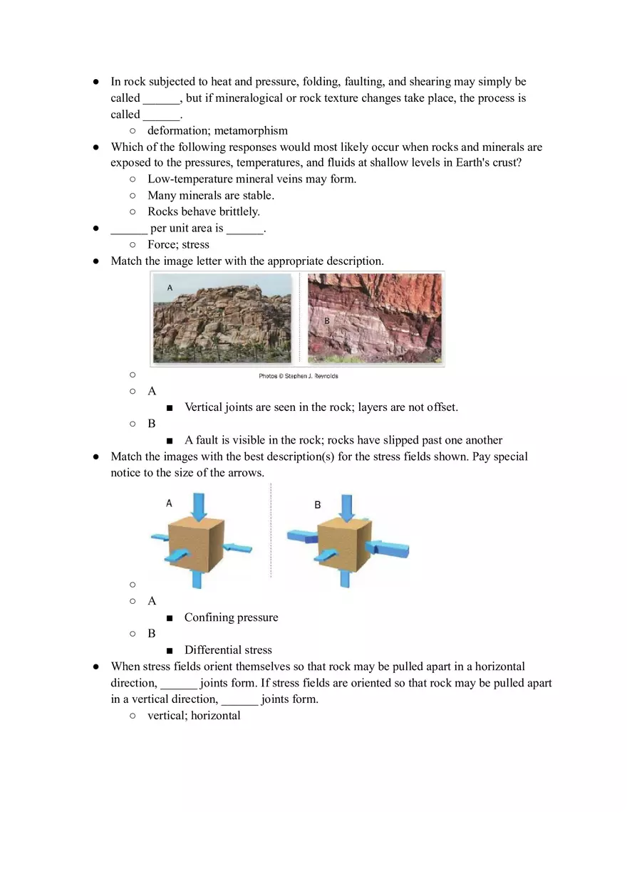 Geology Quiz Answers Chapter 8 - Page 2
