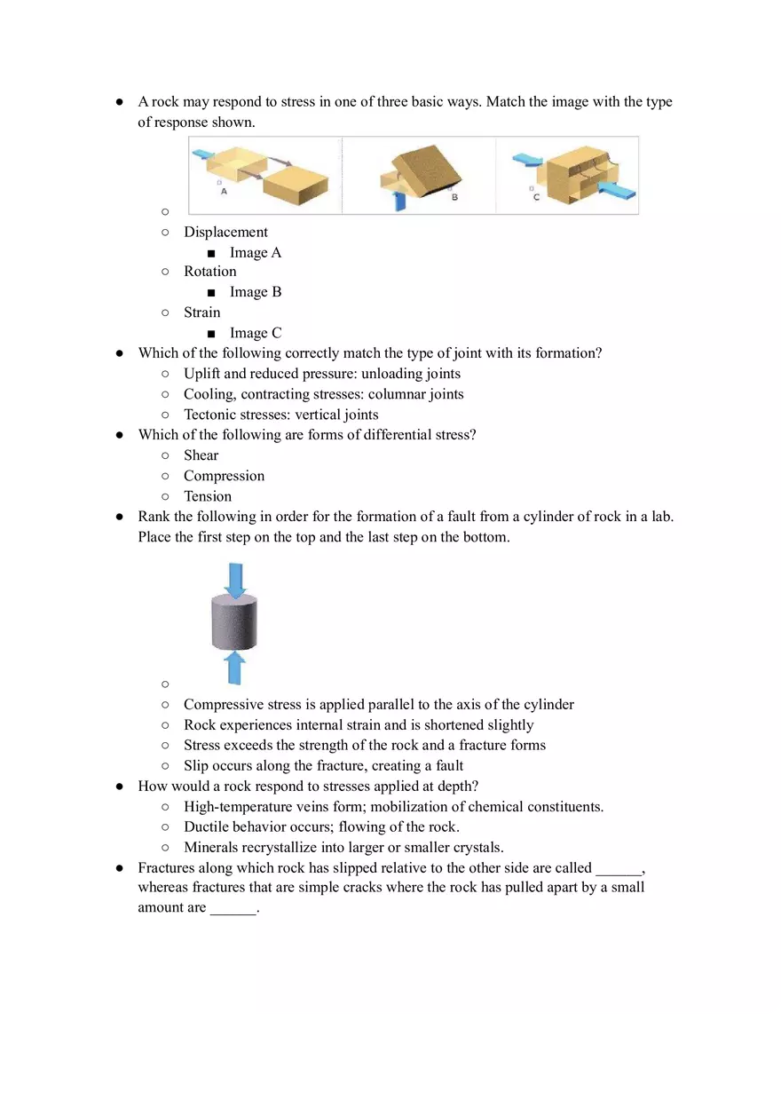 Geology Quiz Answers Chapter 8 - Page 4