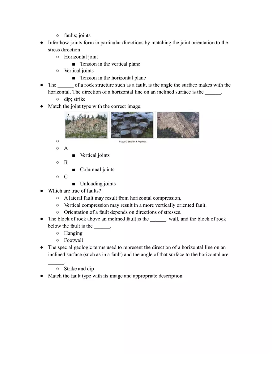 Geology Quiz Answers Chapter 8 - Page 5