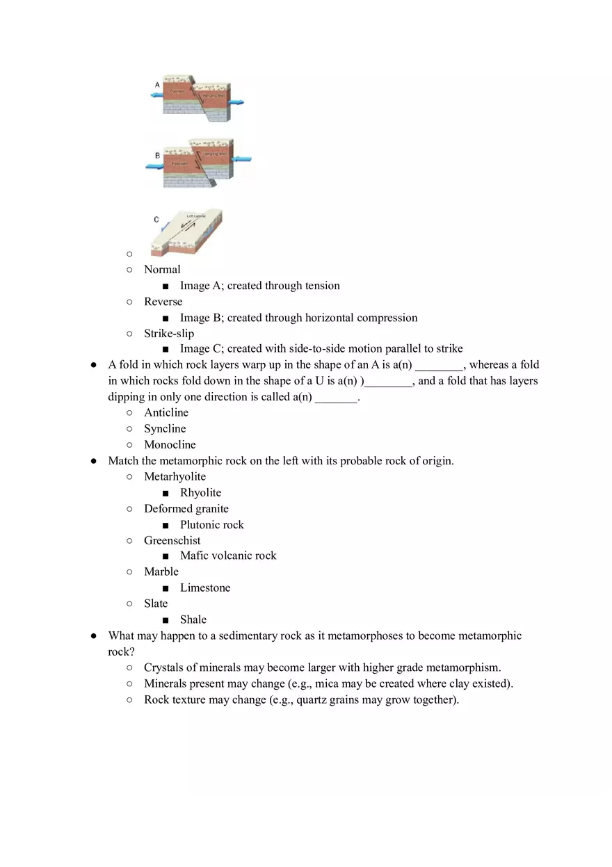 Geology Quiz Answers Chapter 8 - Page 6