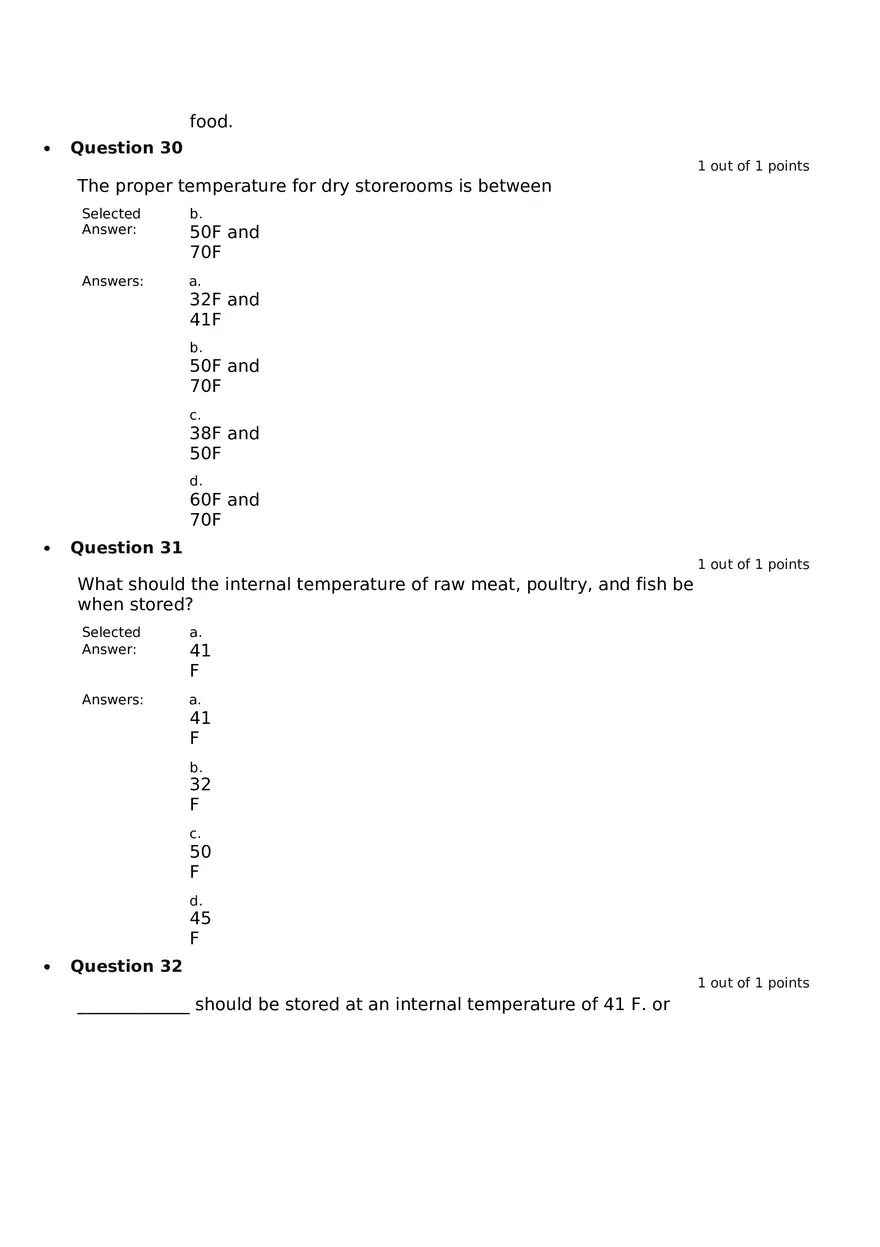 Servsafe Practice Exam Part 9 - Page 7
