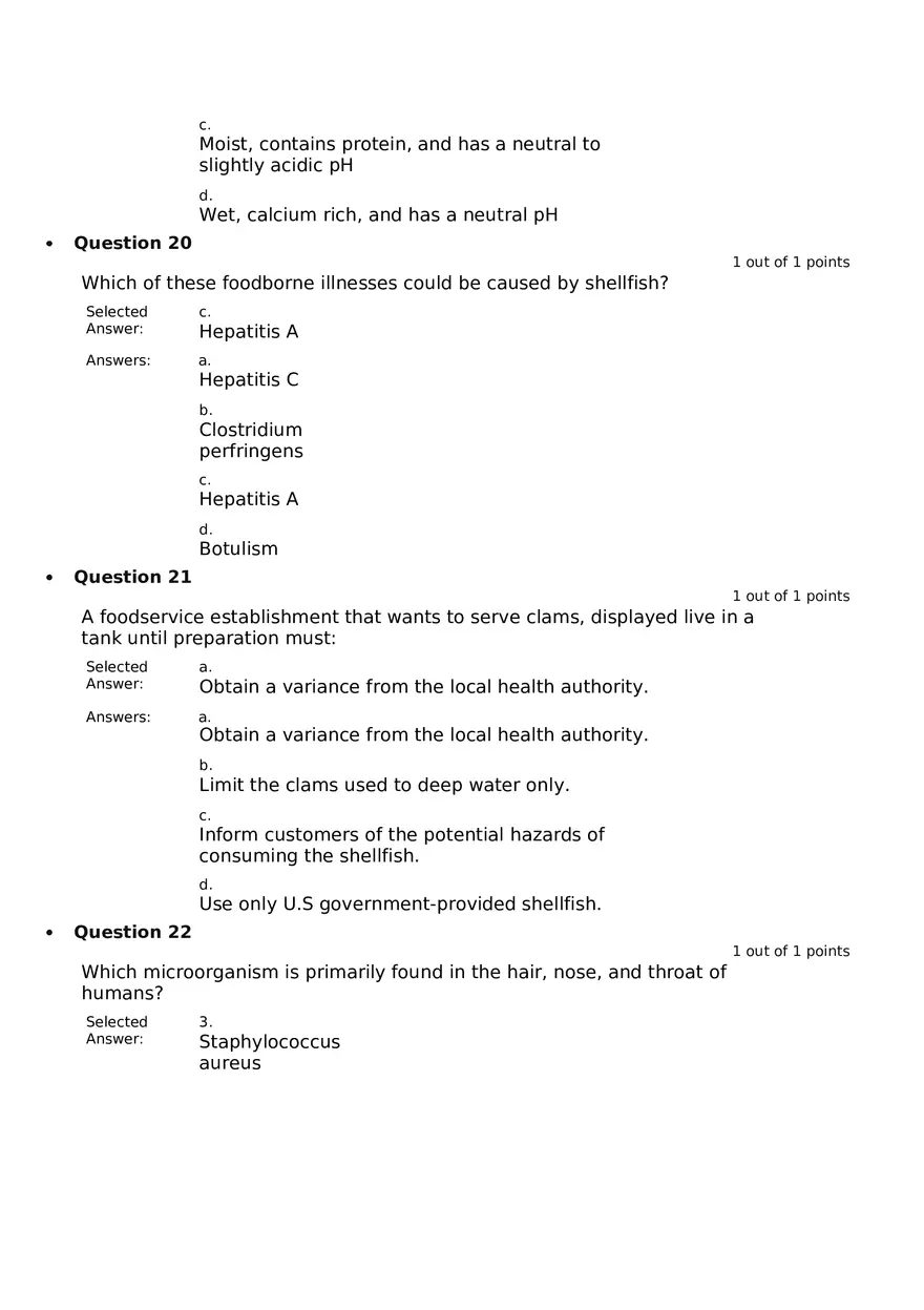 Servsafe Practice Exam Part 9 - Page 3
