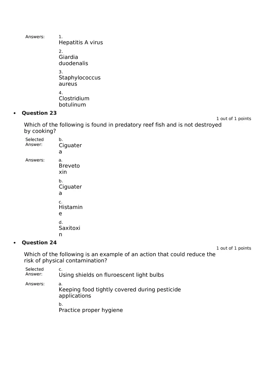 Servsafe Practice Exam Part 9 - Page 4