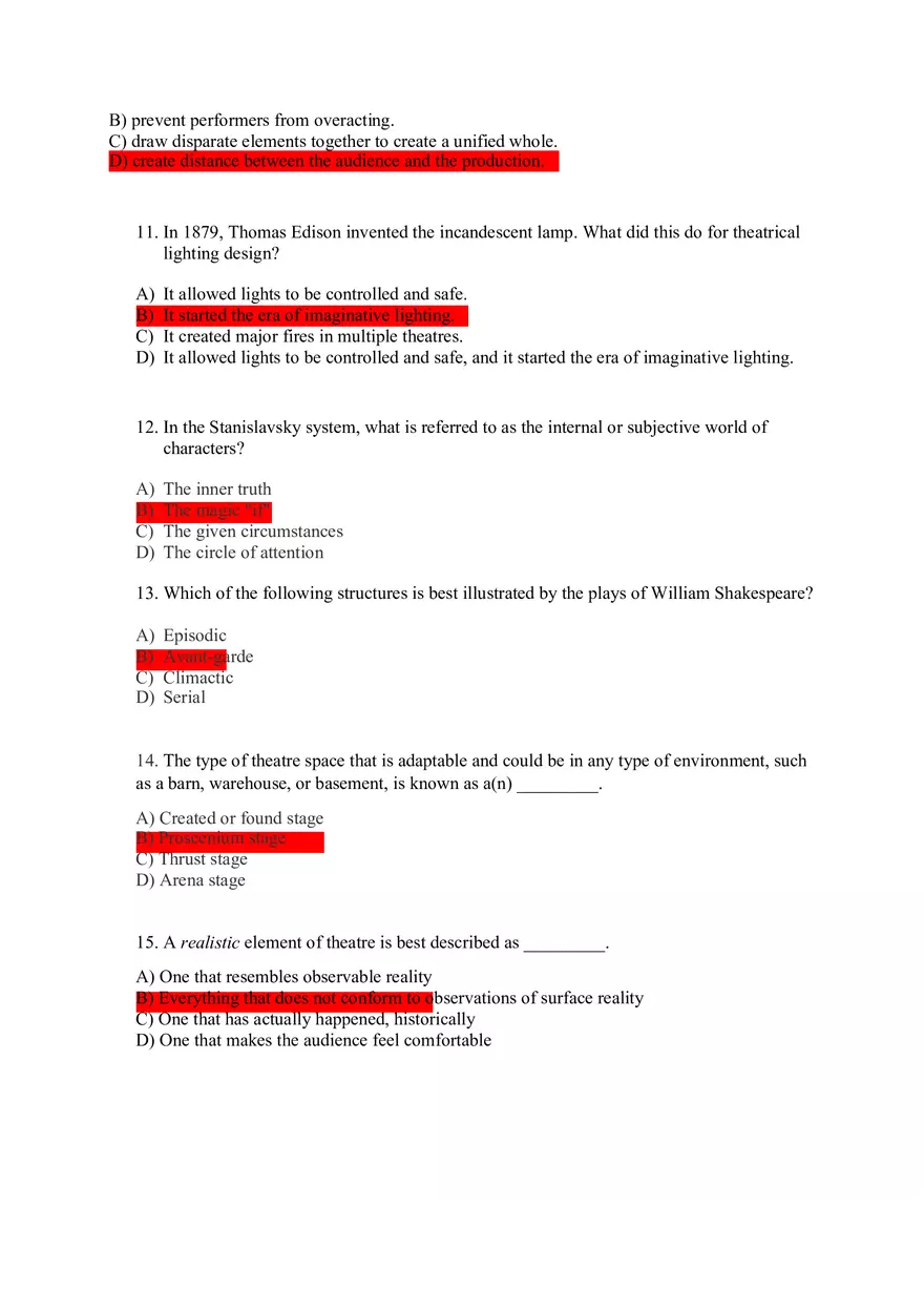 Theatre Appreciation Exam - Page 3