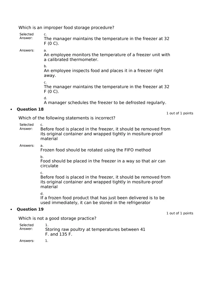 Servsafe Practice Exam Part 12 - Page 4