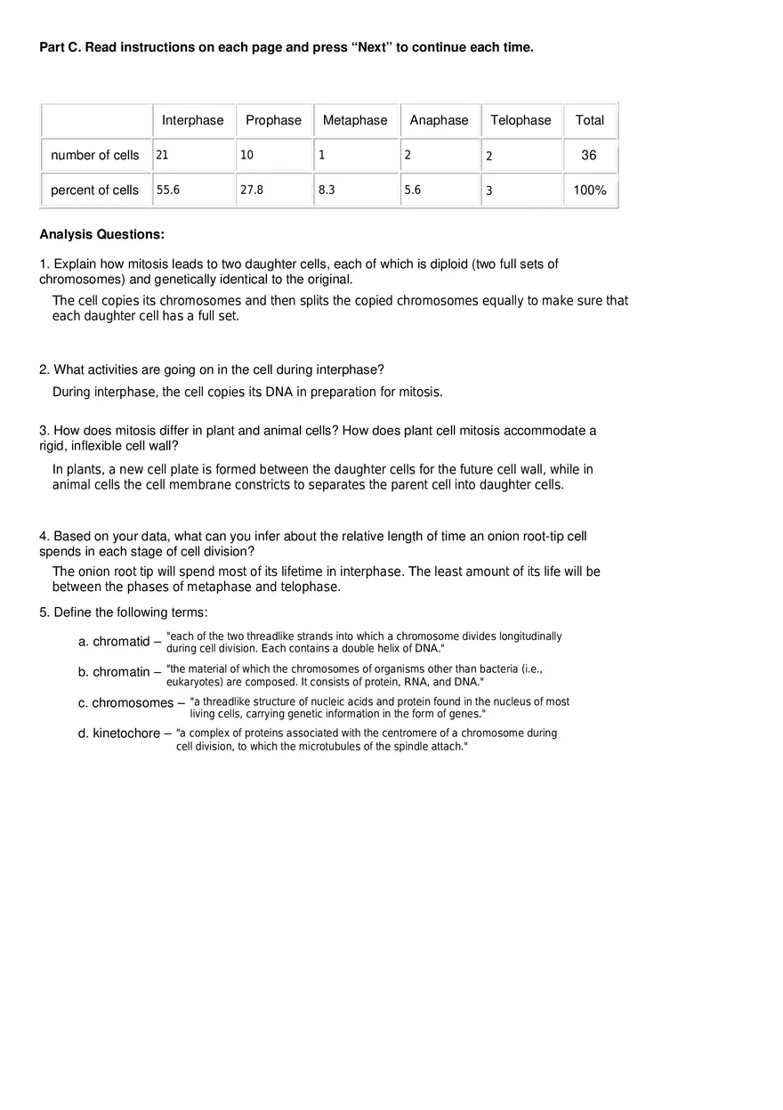Cell Cycle Webquest - Page 2