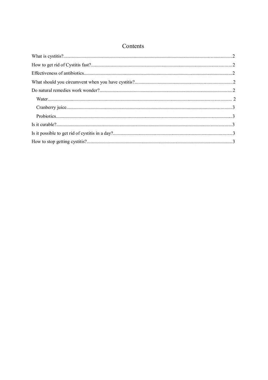 How Can I Get Rid of Cystitis Fast - Page 2