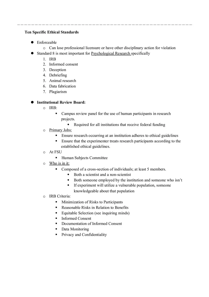 Ch. 4 Ethical Guidelines for Psychology Research - Page 6