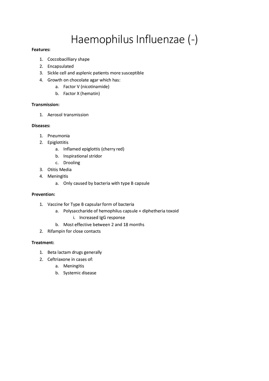Haemophilus Influenzae (-) - Page 1