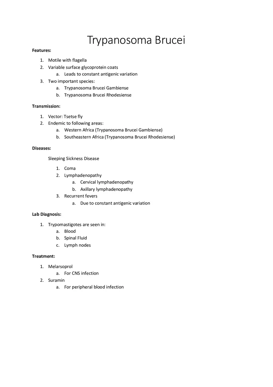Trypanosoma Brucei - Page 1