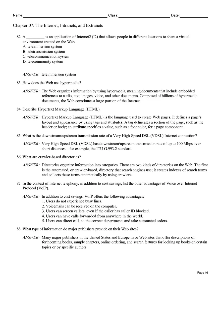 Chapter 07 The Internet, Intranets, and Extranets - Page 8