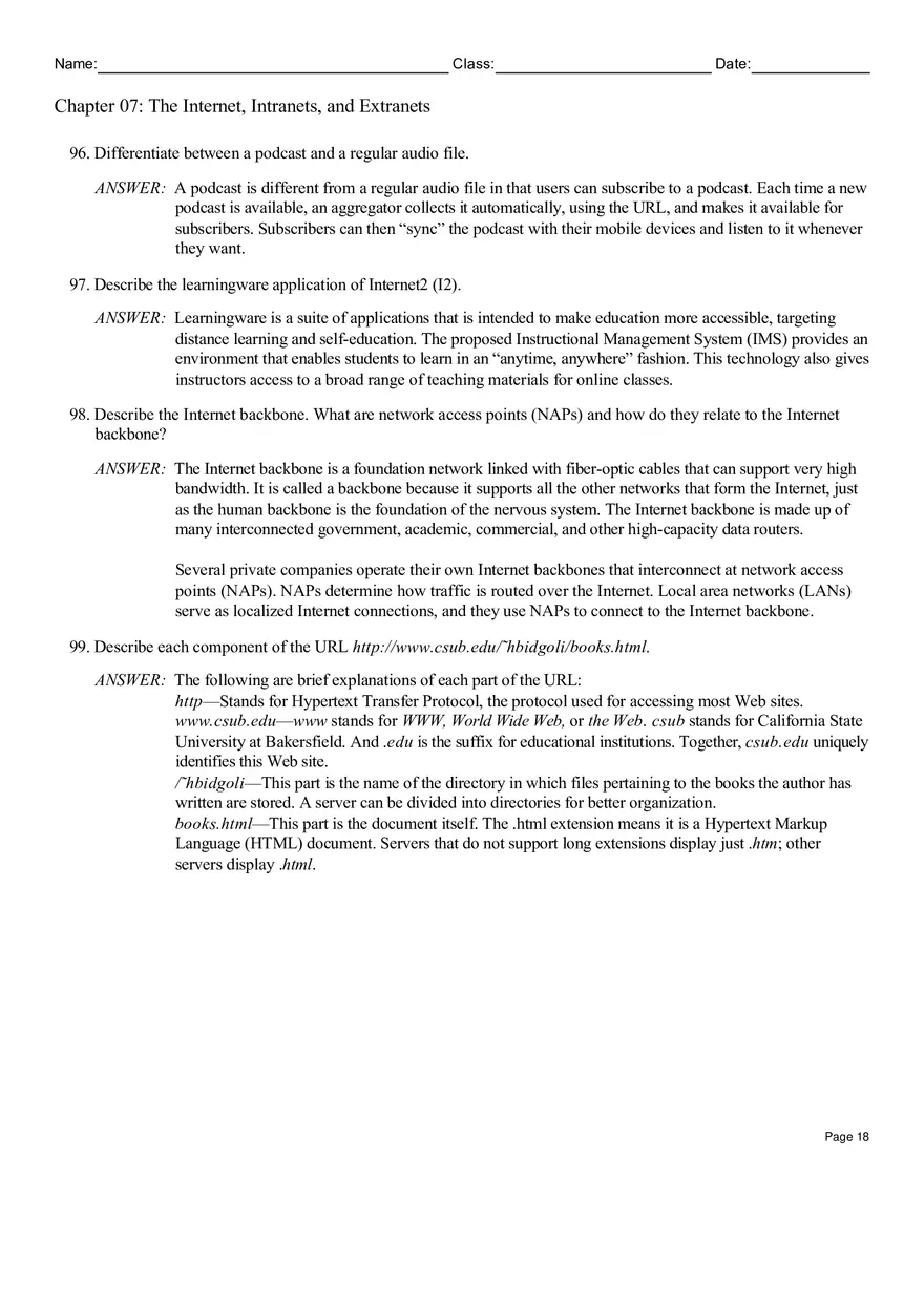 Chapter 07 The Internet, Intranets, and Extranets - Page 10