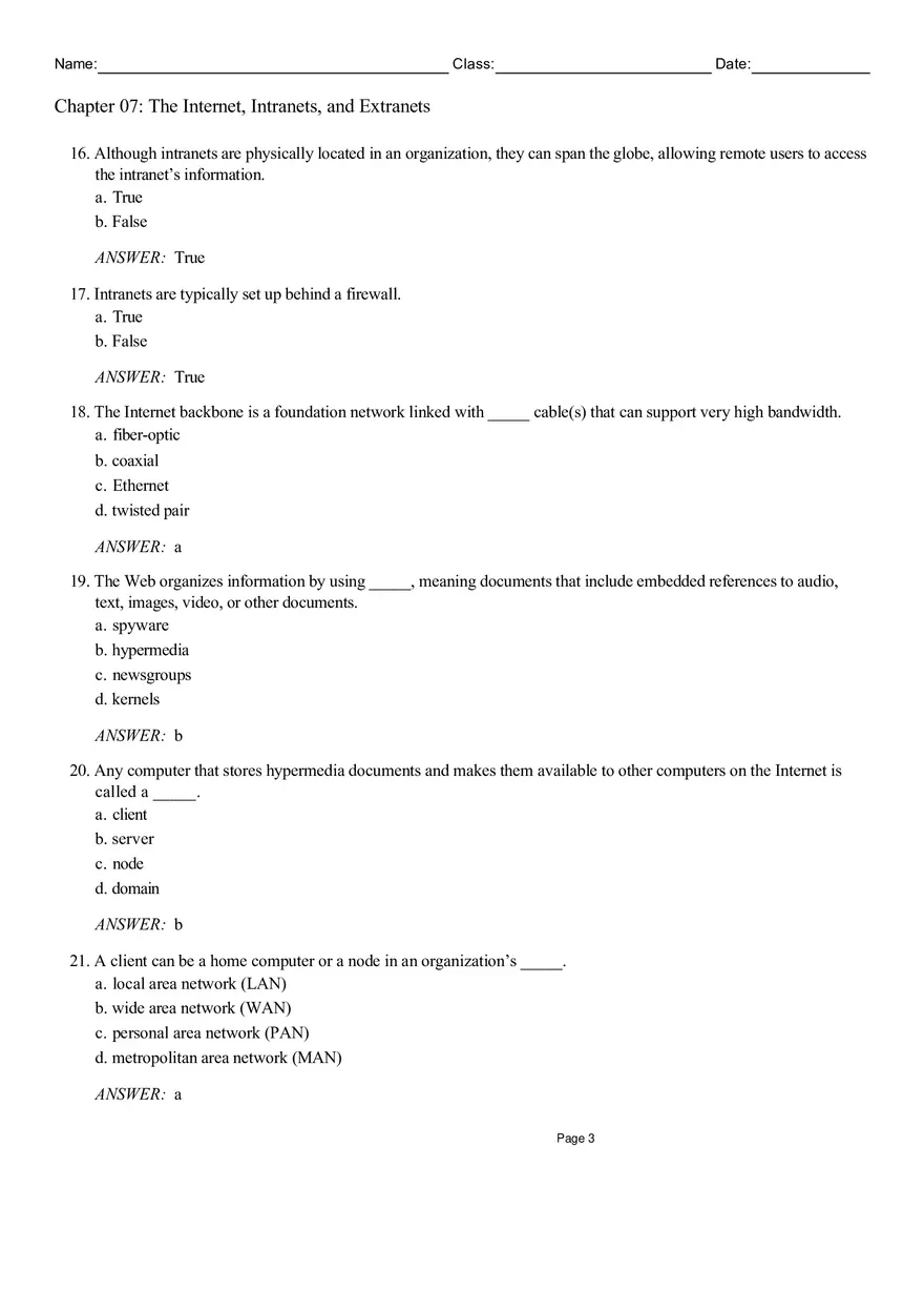 Chapter 07 The Internet, Intranets, and Extranets - Page 12