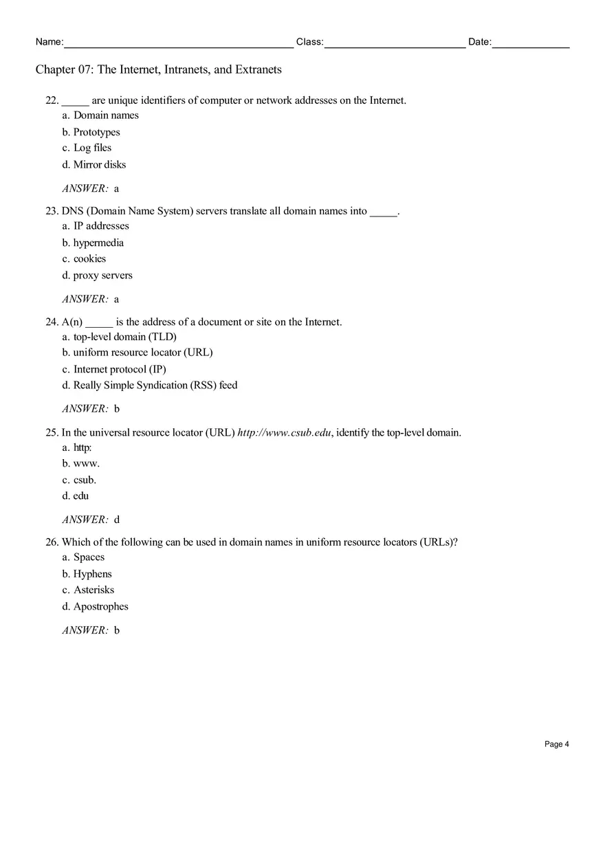 Chapter 07 The Internet, Intranets, and Extranets - Page 13