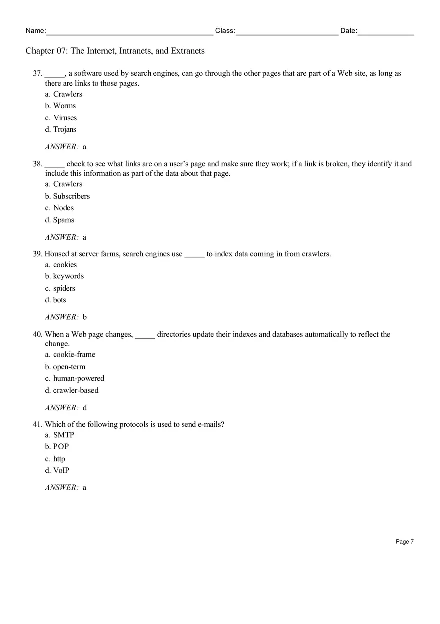 Chapter 07 The Internet, Intranets, and Extranets - Page 16