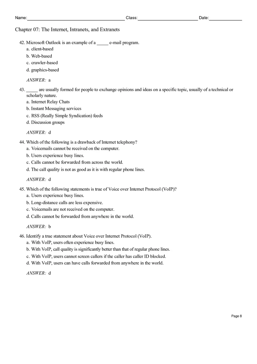 Chapter 07 The Internet, Intranets, and Extranets - Page 17