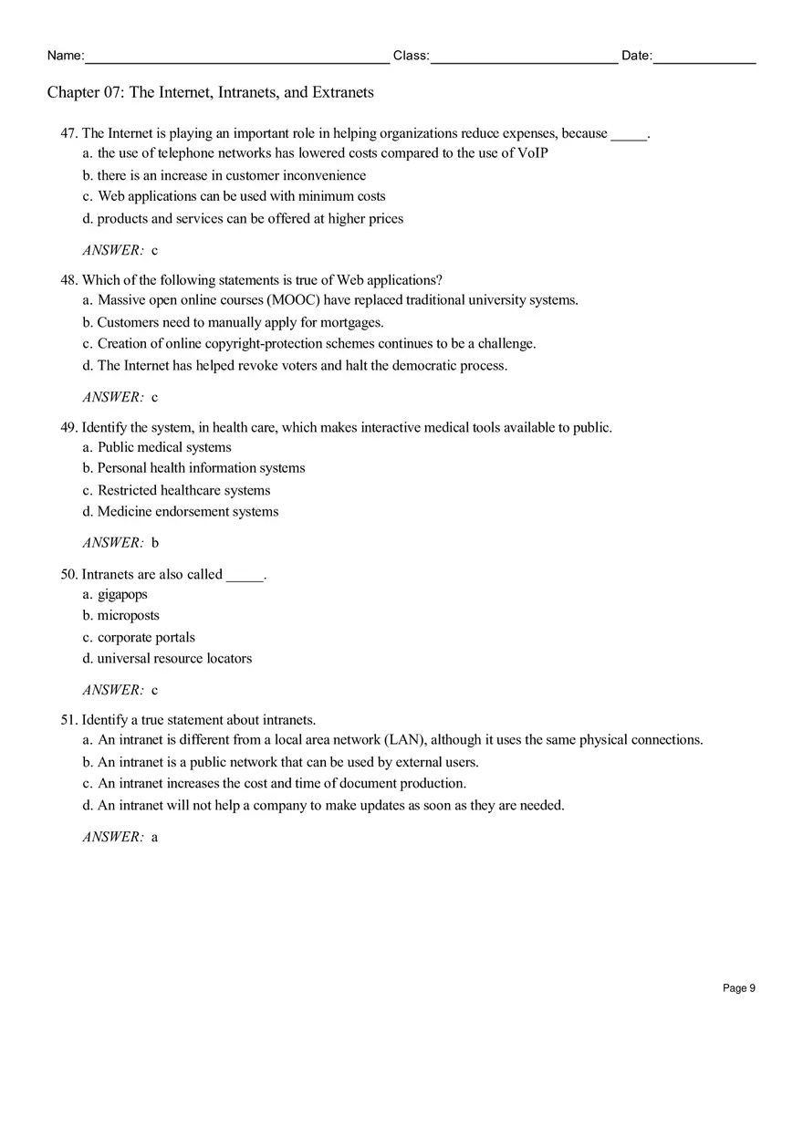 Chapter 07 The Internet, Intranets, and Extranets - Page 18