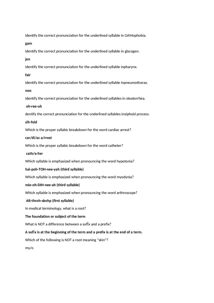 Med Term Answers Part 2 - Page 5