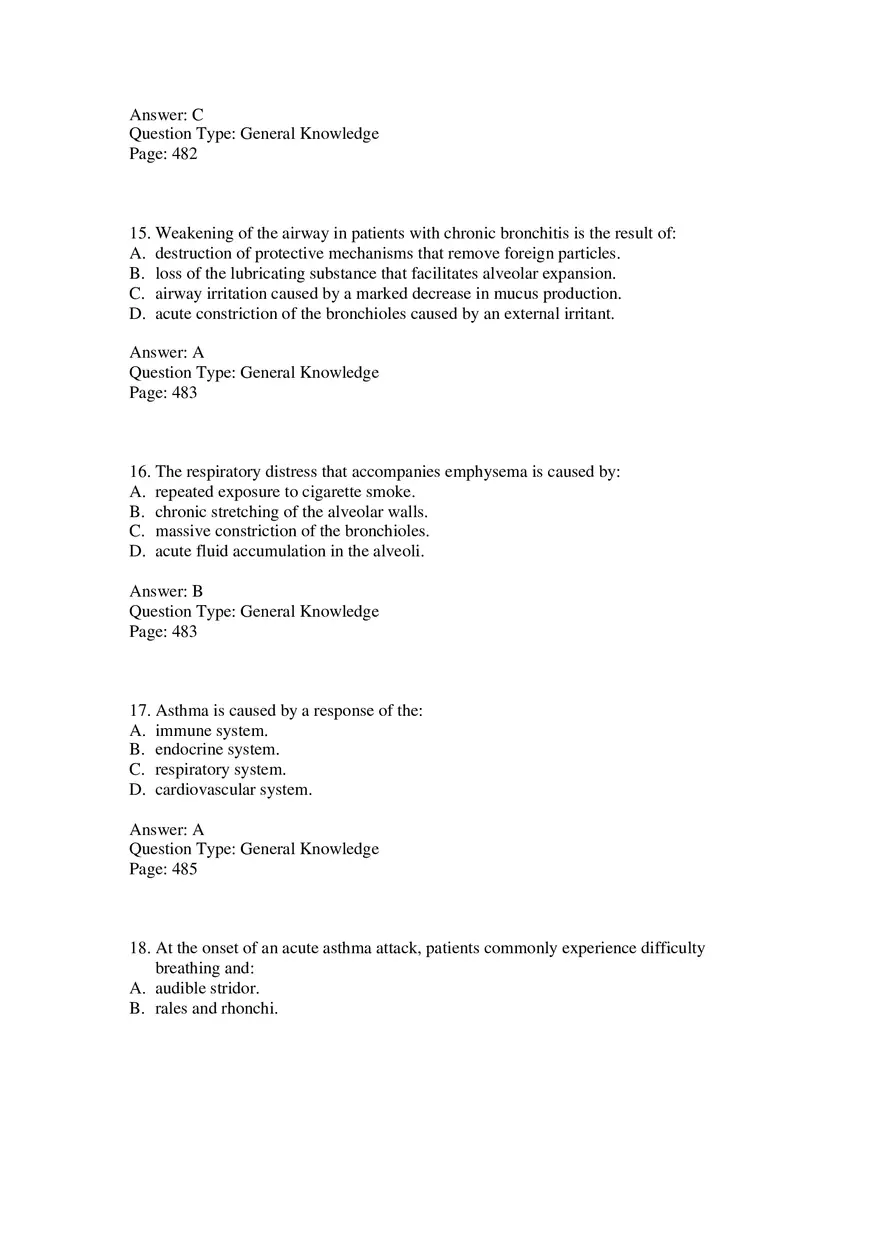Respiratory Emergencies Answers - Page 7