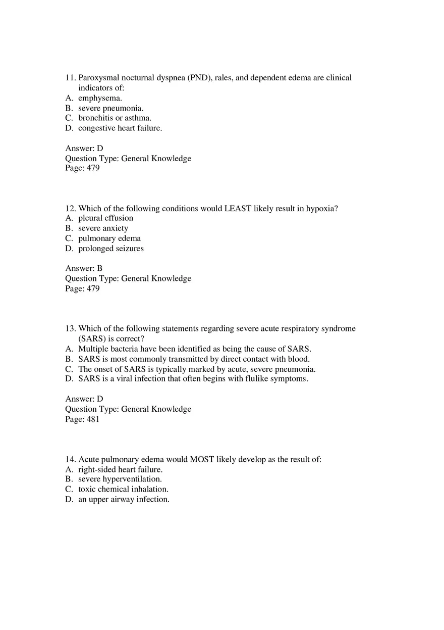 Respiratory Emergencies Answers - Page 6