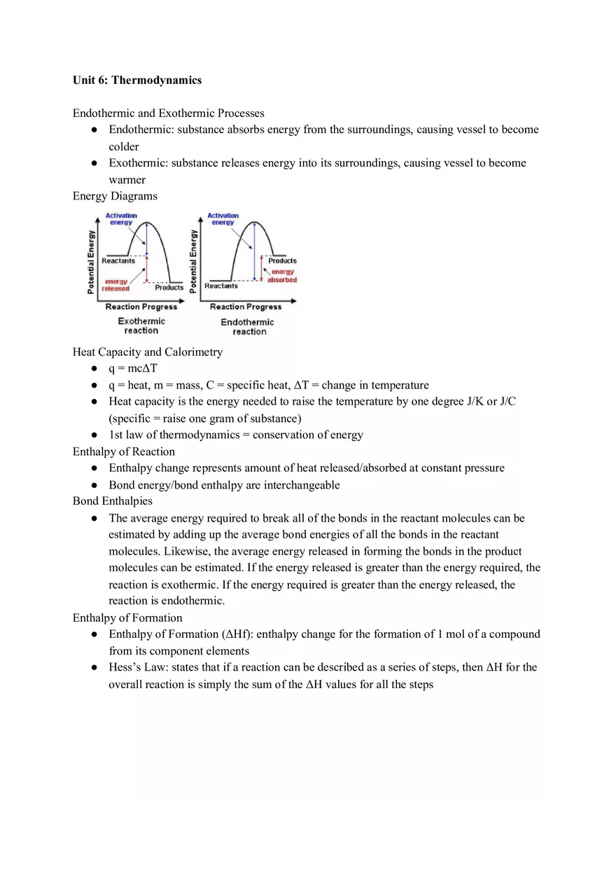 Unit 6 Thermodynamics - Page 1