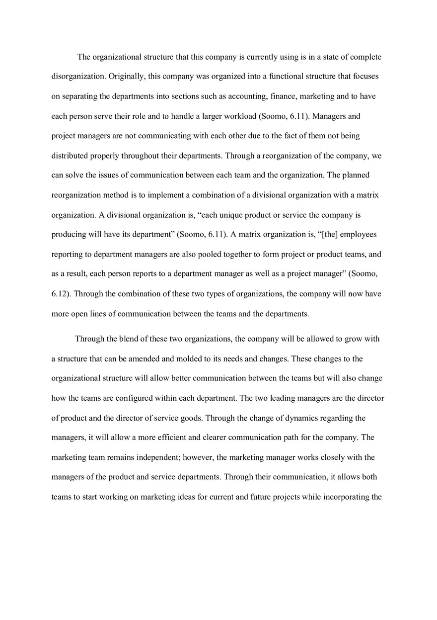 BUS Organizational Structures - Page 1