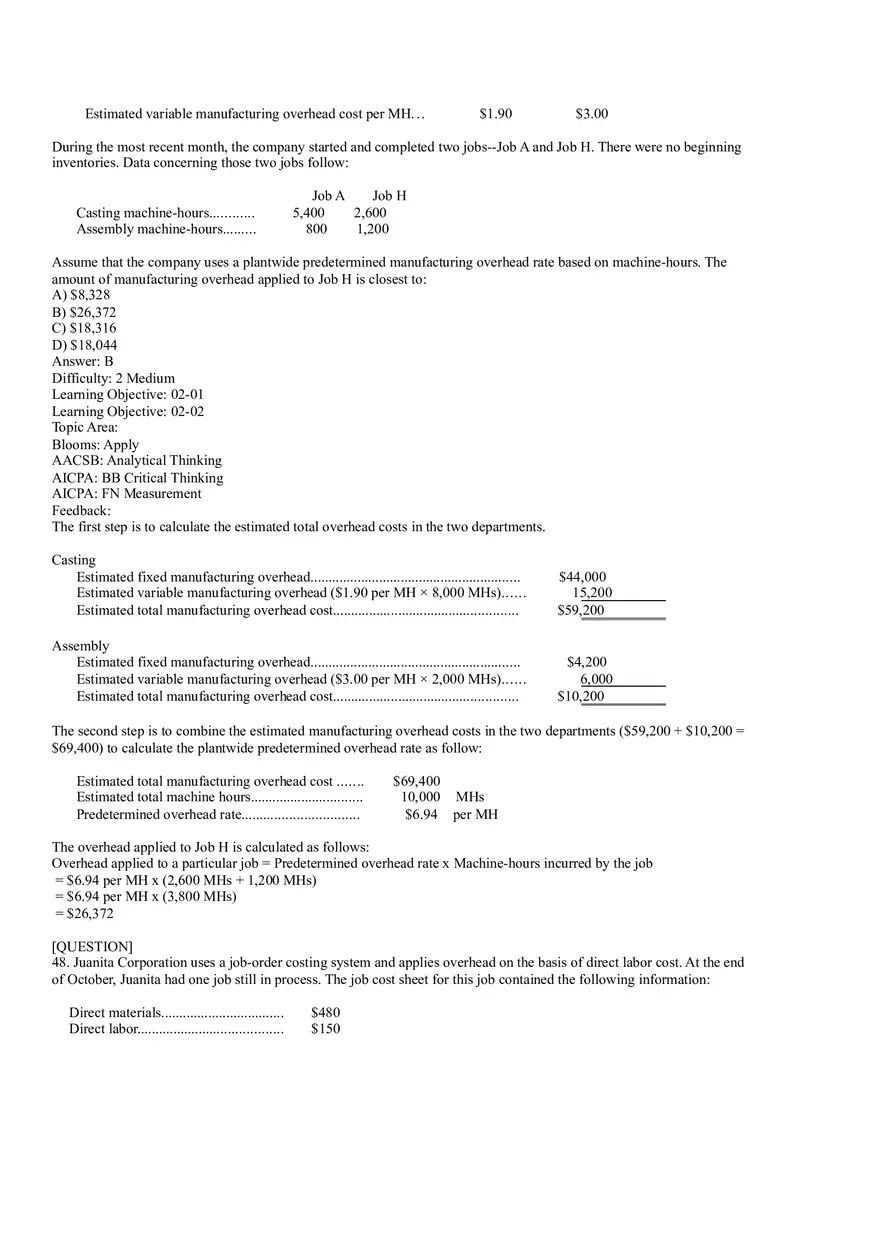Ch2, Job-Order Costing Calculating Unit Product Costs Part 2 - Page 7