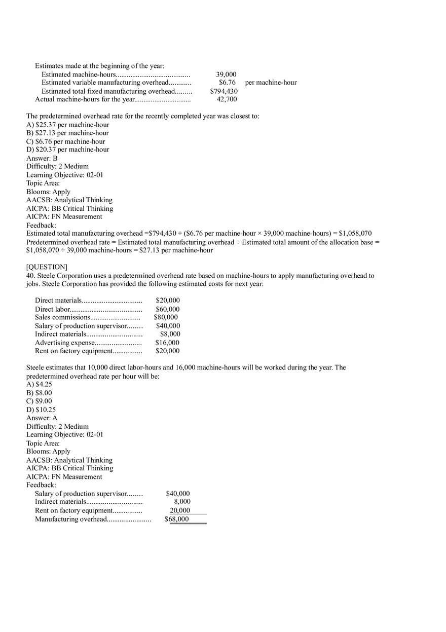 Ch2, Job-Order Costing Calculating Unit Product Costs Part 2 - Page 2