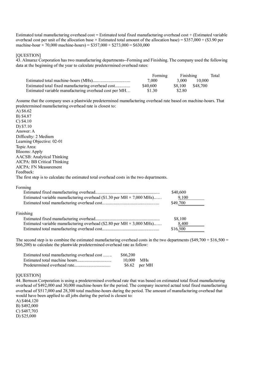 Ch2, Job-Order Costing Calculating Unit Product Costs Part 2 - Page 4