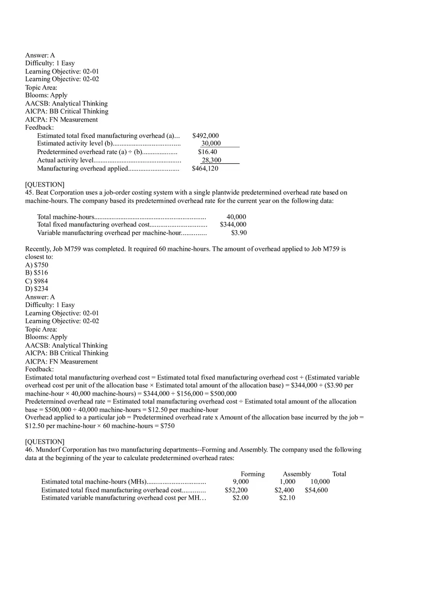 Ch2, Job-Order Costing Calculating Unit Product Costs Part 2 - Page 5