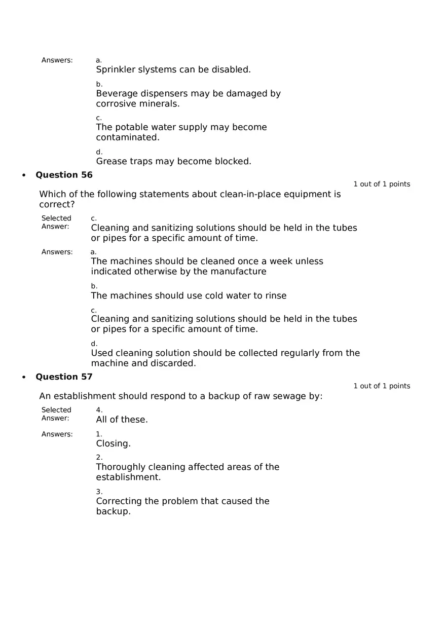 Servsafe Practice Exam Part 10 - Page 7