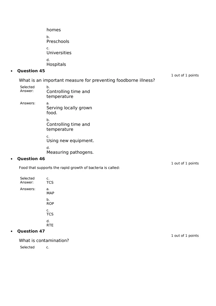 Servsafe Practice Exam Part 10 - Page 3