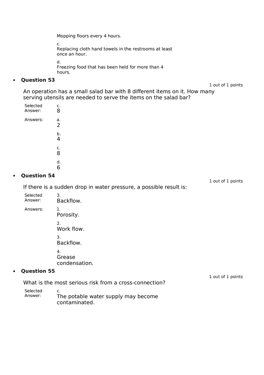 Servsafe Practice Exam Part 10 - Page 6