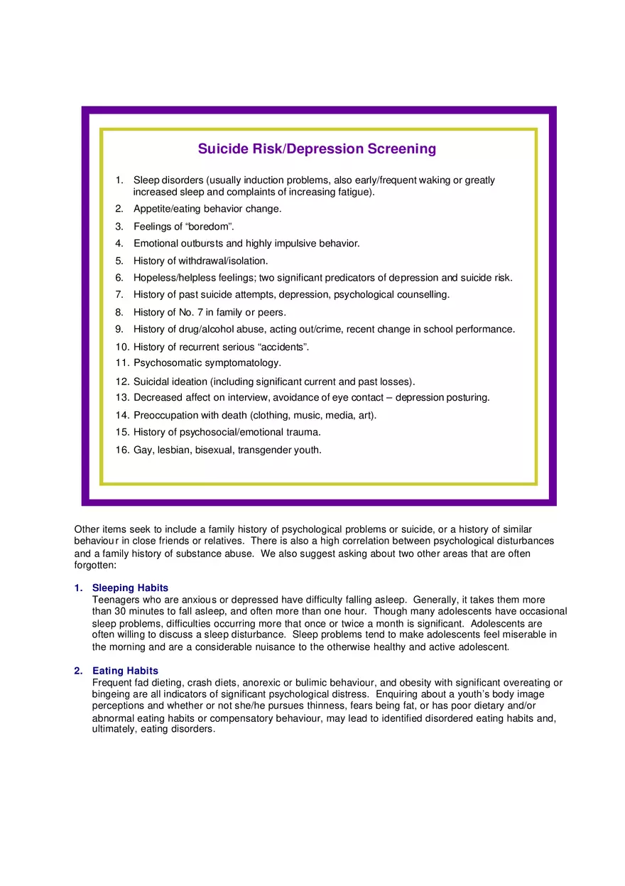 A Pyschosocial Interview For Adolescents - Page 6