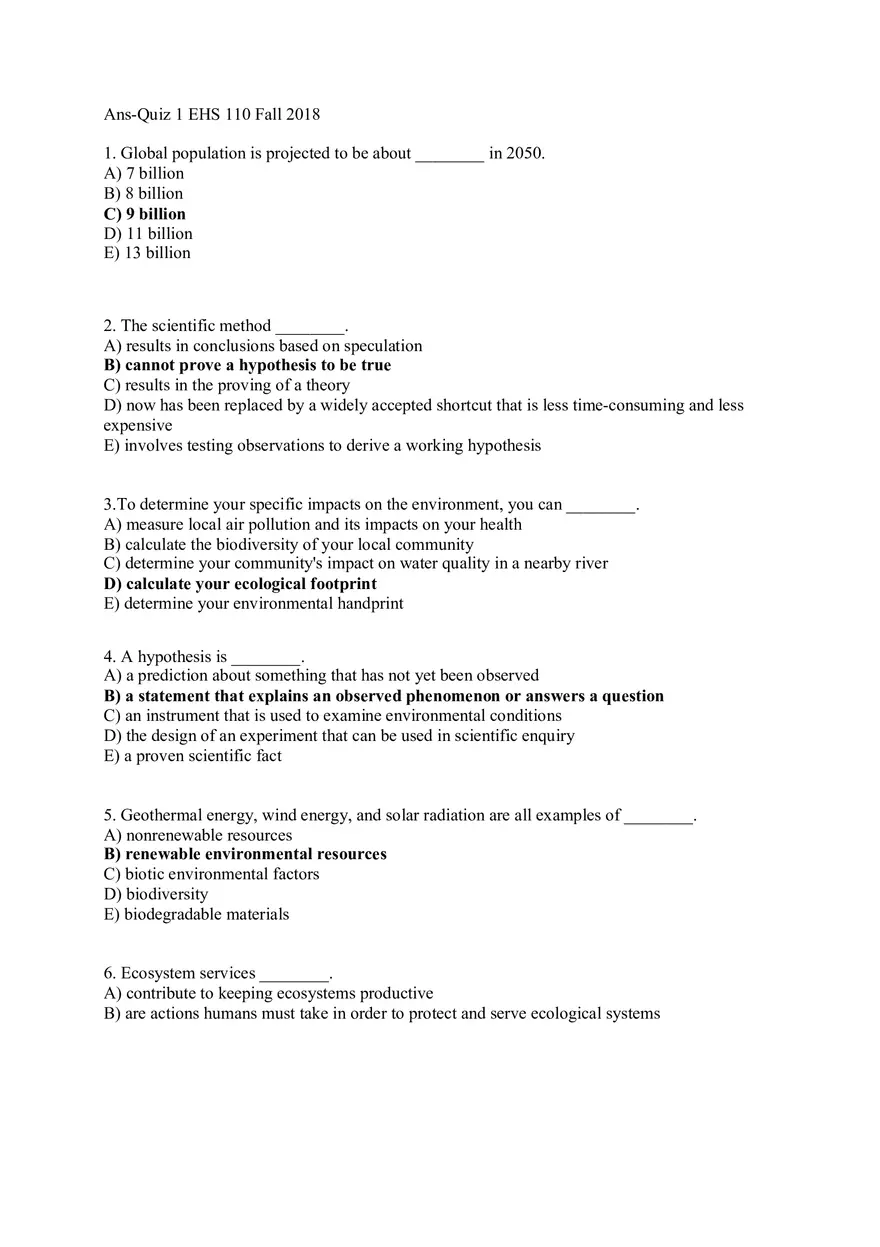 Answers Quiz 1 - Page 1