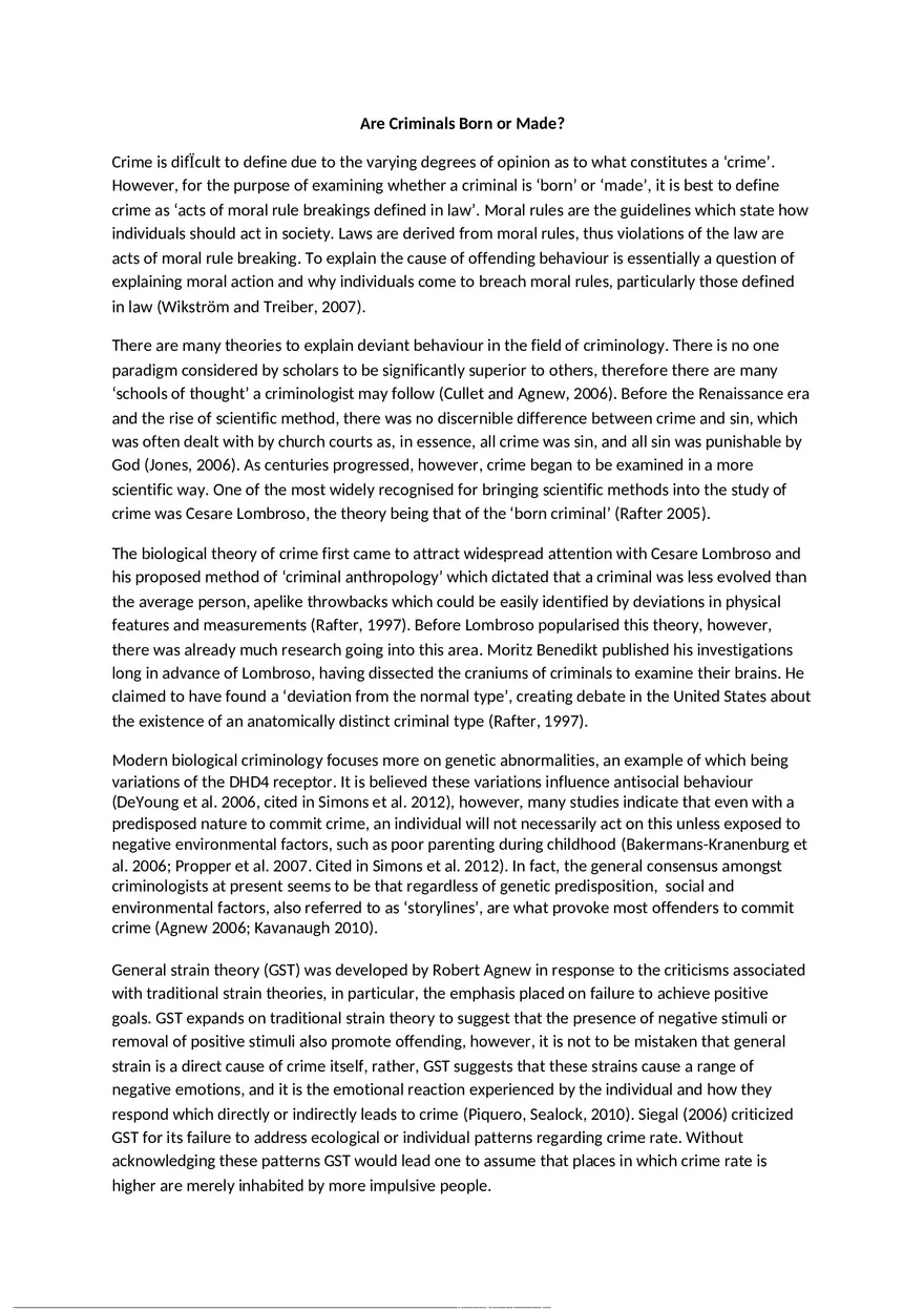 Are Criminals Born or Made - Page 1