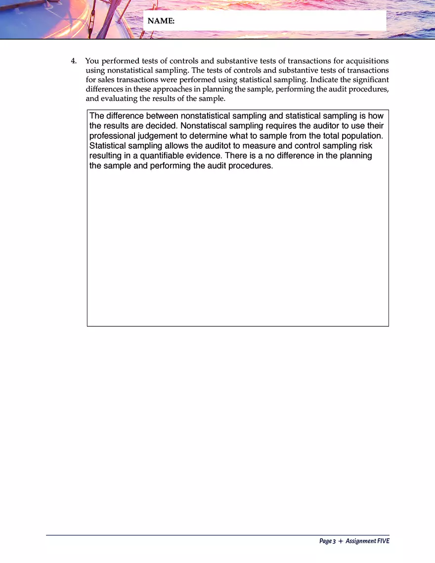 Integrated Audit Assignment 5 - Discussion Questions - Page 4