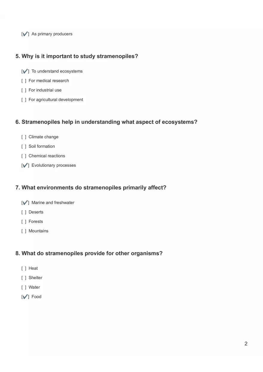 Quiz - Stramenopiles - Page 2