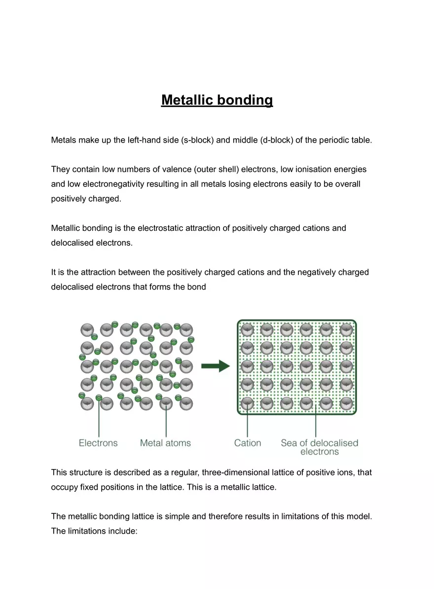 Metallic Bonding - Page 1