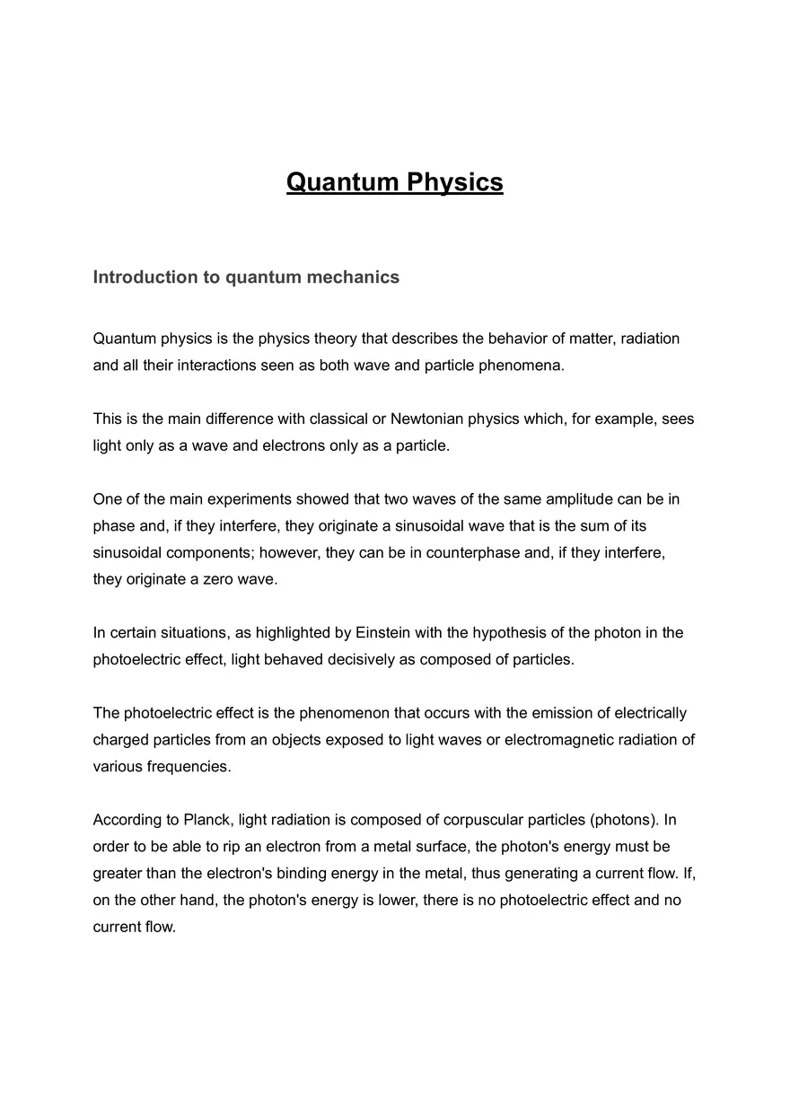 Quantum Physics Study Materials - Page 1