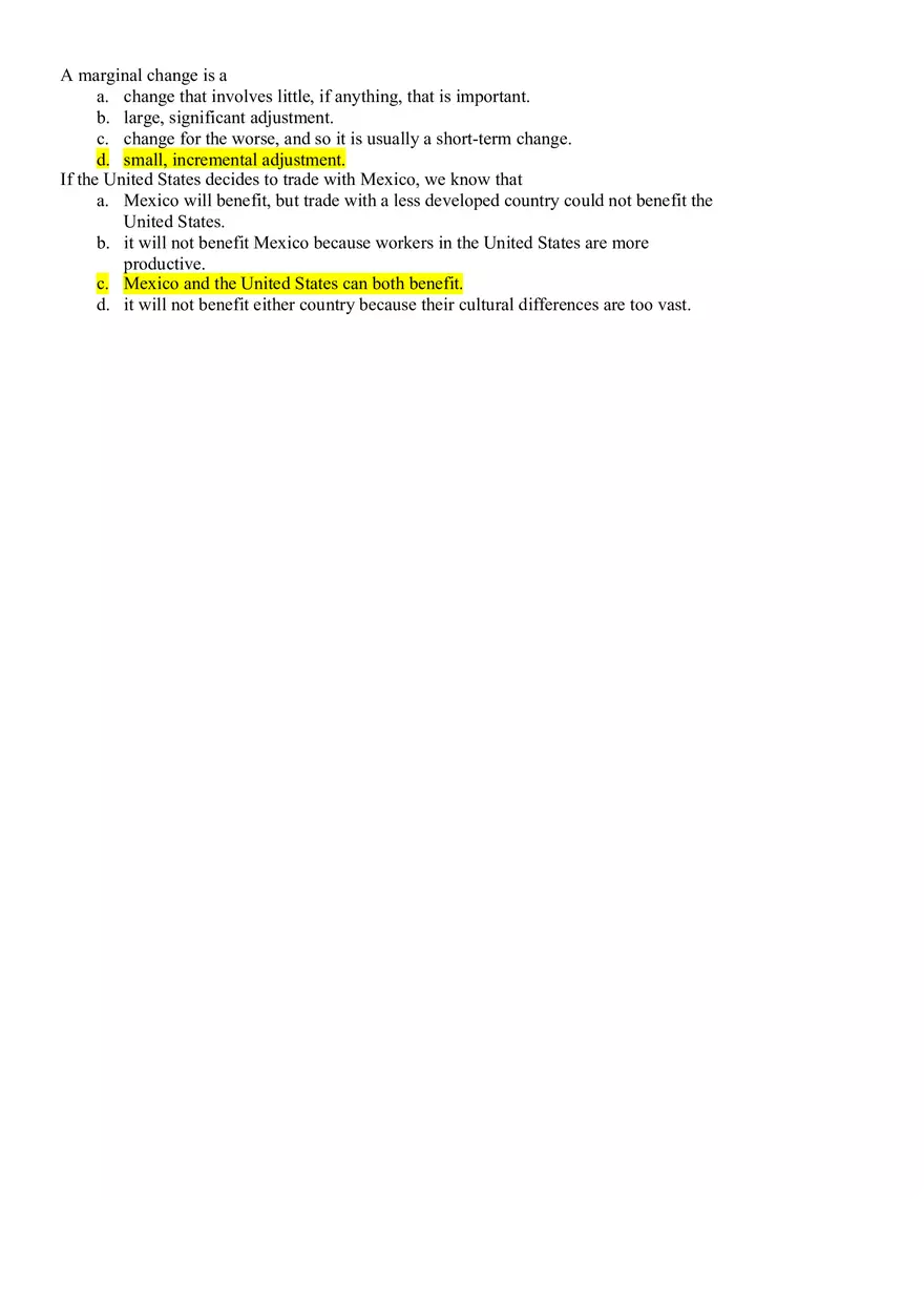 Microeconomics Answer Key - Page 11