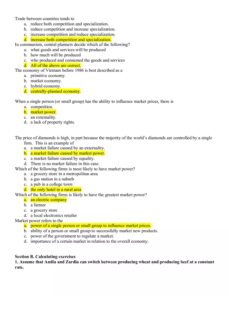 Microeconomics Answer Key - Page 12