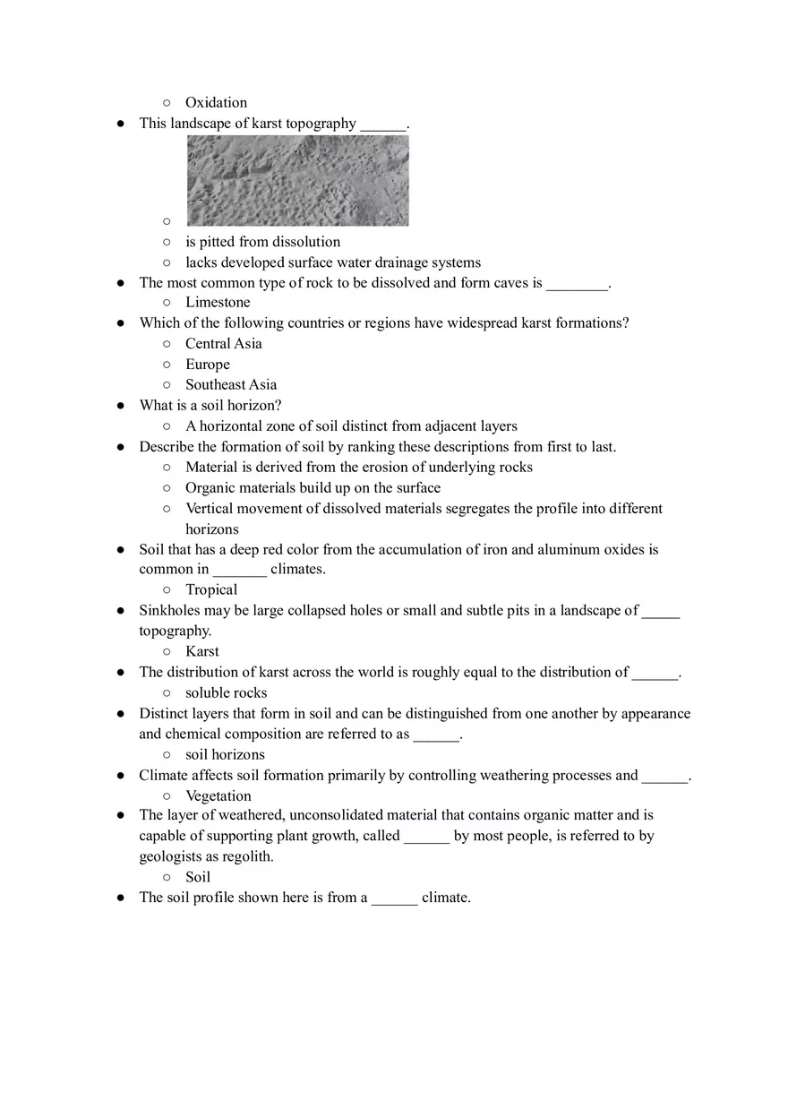Geology Quiz Answers Chapter 15 - Page 3