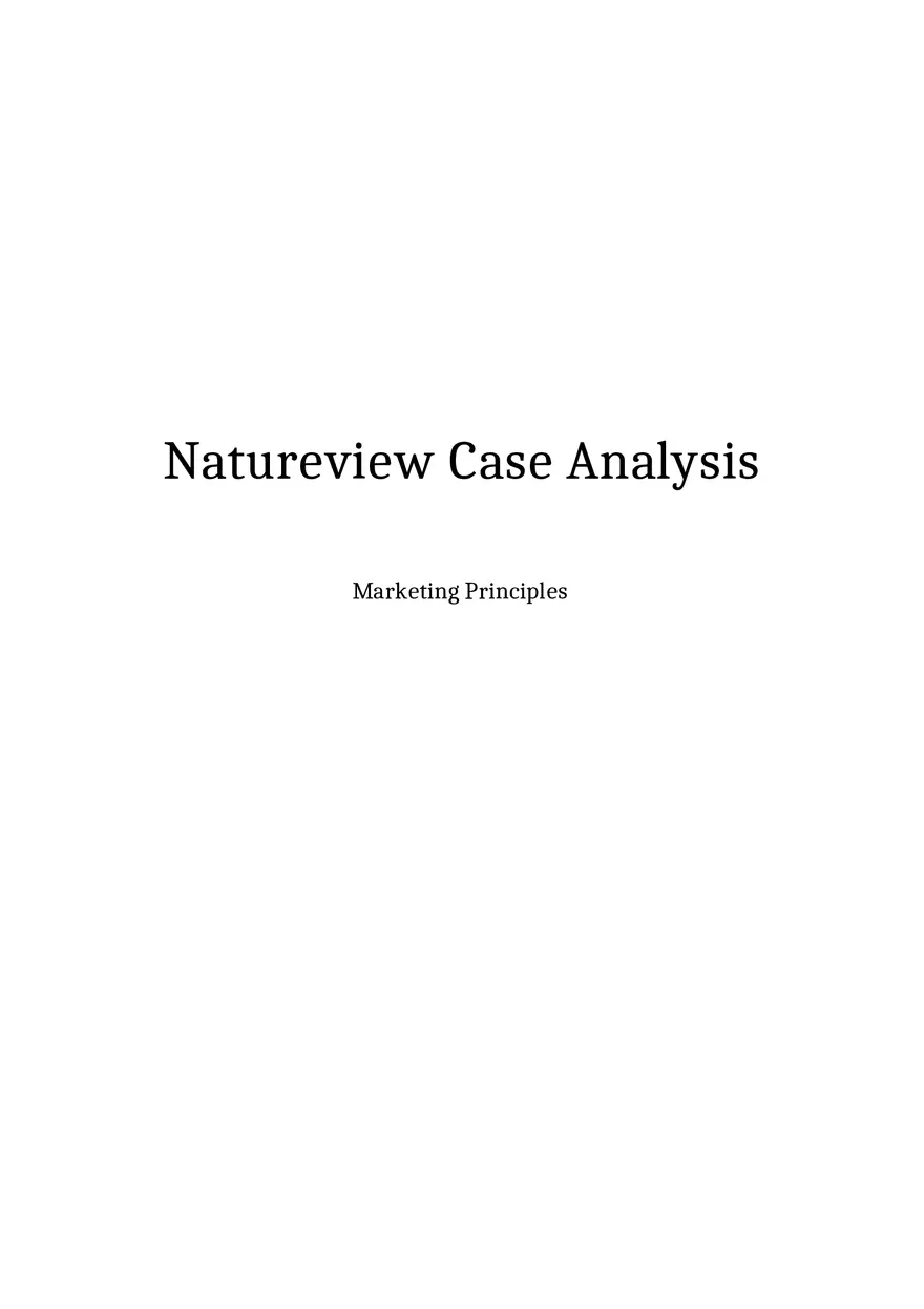 Natureview Case Analysis - Page 1