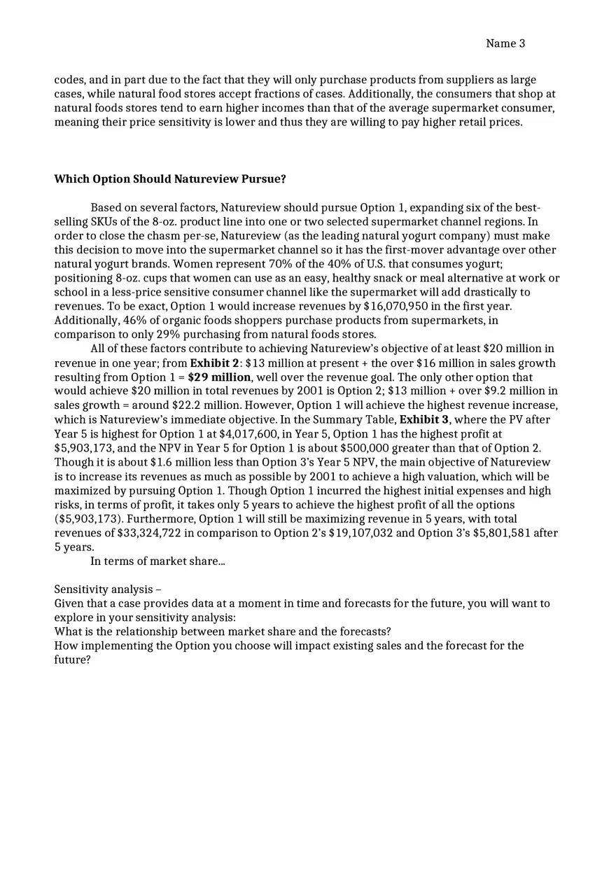 Natureview Case Analysis - Page 3