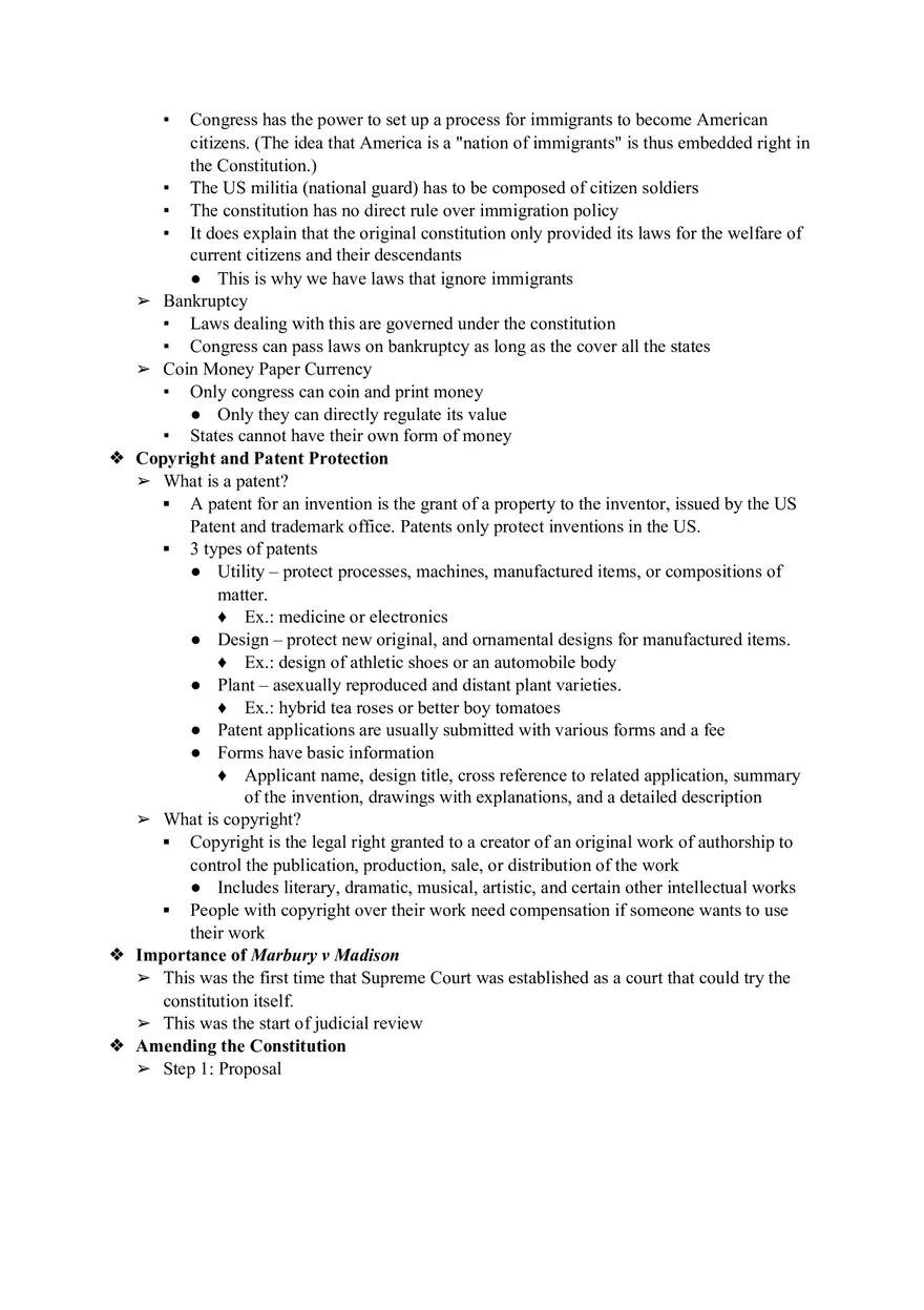 US Constitution Study Guide - Page 10