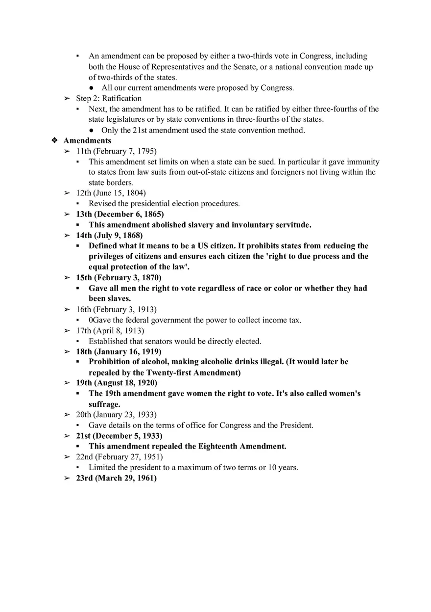 US Constitution Study Guide - Page 11