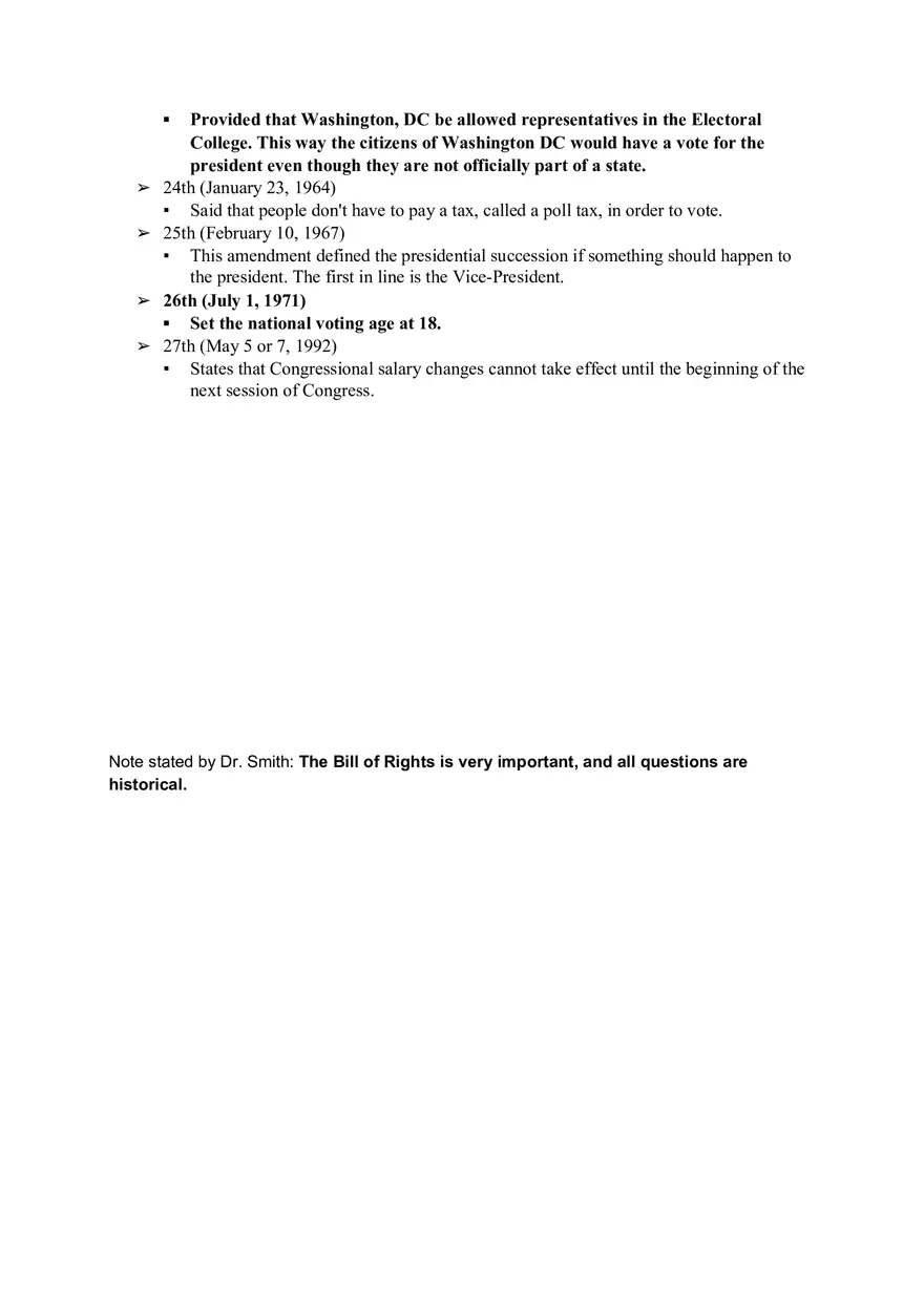 US Constitution Study Guide - Page 3