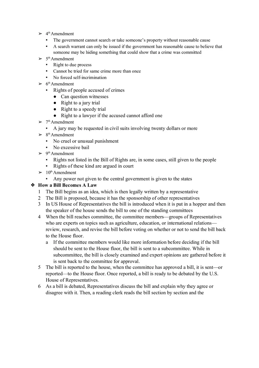 US Constitution Study Guide - Page 6